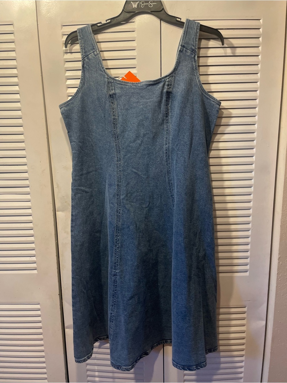 Sofia Blue Denim A-Line Tank Dress
Fit and Flare